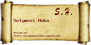 Solymosi Huba névjegykártya